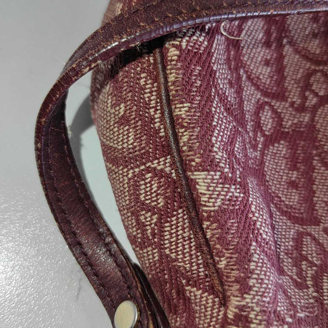 Sold Dior Trotter Mini Saddle bag Burgundy Red Oblique