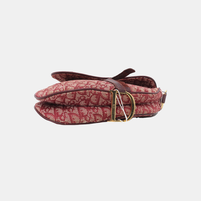 Sold Dior Saddle Vintage Red Burgundy Oblique