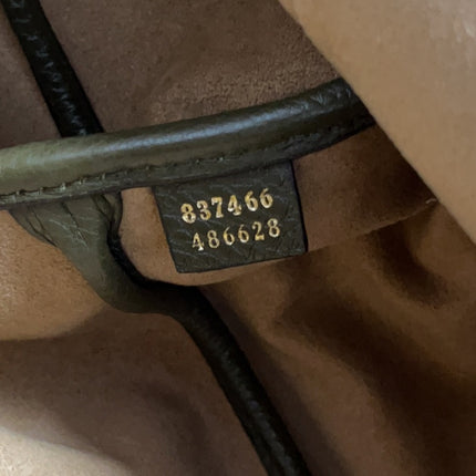 Gucci Softbit Maxi Shoulder Bag Olive Green Calfskin Leather 2024