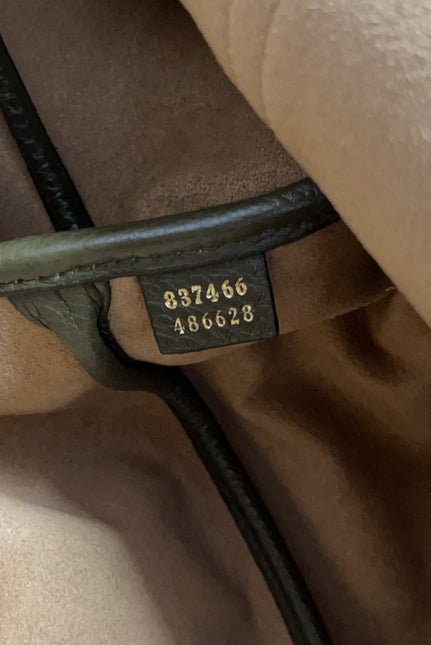 Gucci Softbit Maxi Shoulder Bag Olive Green Calfskin Leather 2024