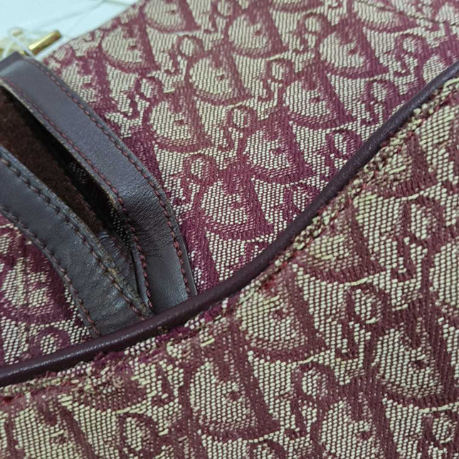 Sold Dior Saddle Vintage Red Burgundy Oblique