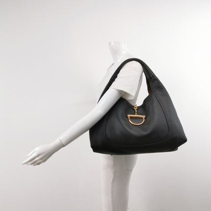 Sac porté épaule Gucci Softbit Maxi en cuir de veau noir