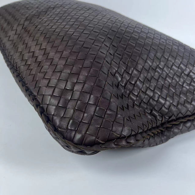 Bottega Veneta Veneta Hobo Maxi Dark Brown Lambskin Leather 52cm