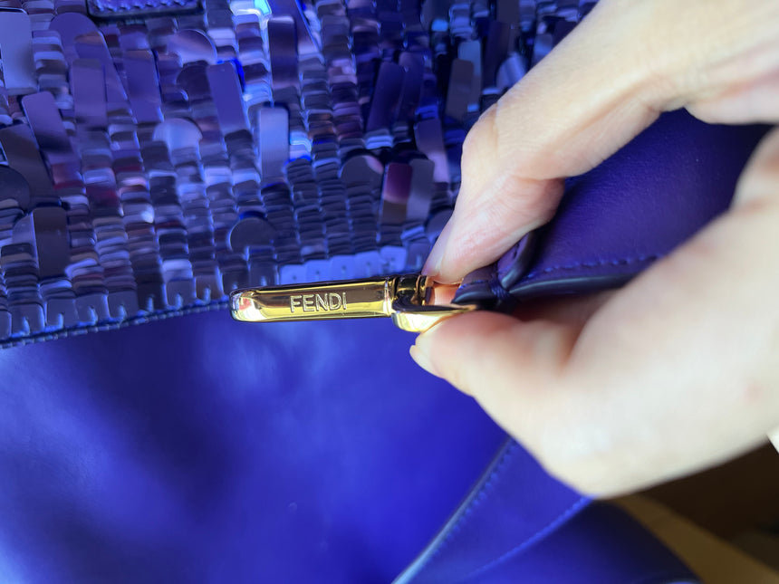 Fendi Baguette Purple Glitter Sequins Sex and City