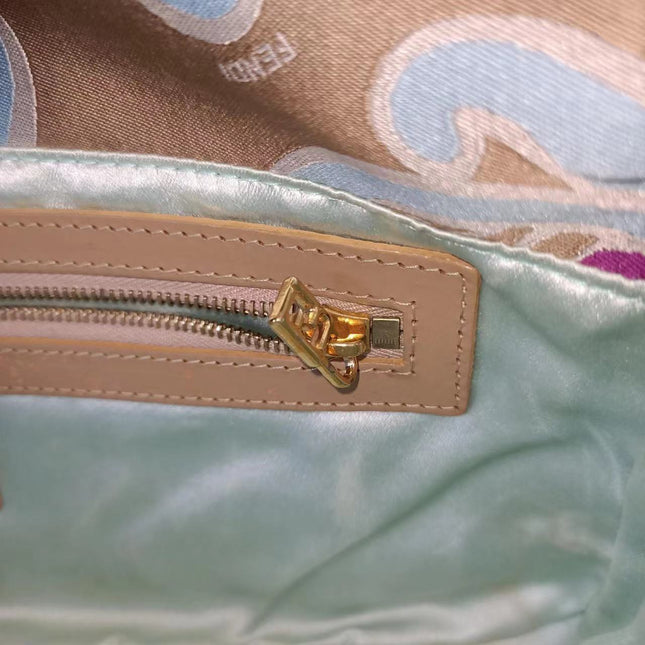 Sold FENDI Baguette Multicolor Silk with Psychedelic prints
