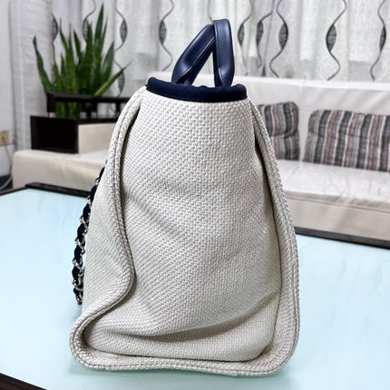 Sold Chanel Deauville Tote Medium White
