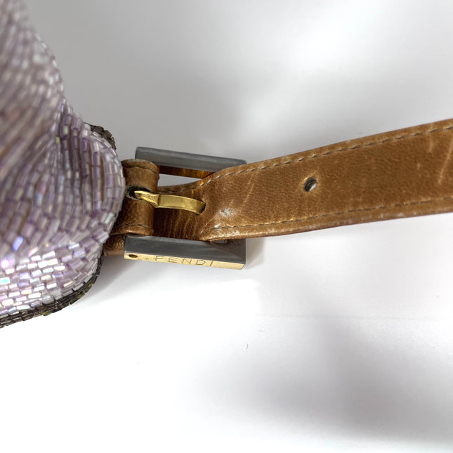 Sold FENDI Baguette Glitter beads Lilac
