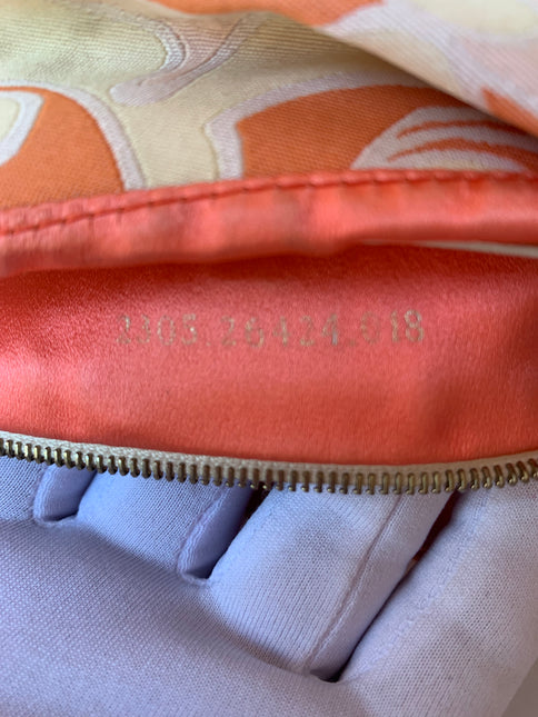 Sold FENDI Baguette Orange Multicolor Silk with Psychedelic prints