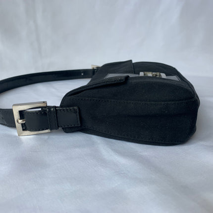 Sold FENDI Baguette Black Cloth Good Condition