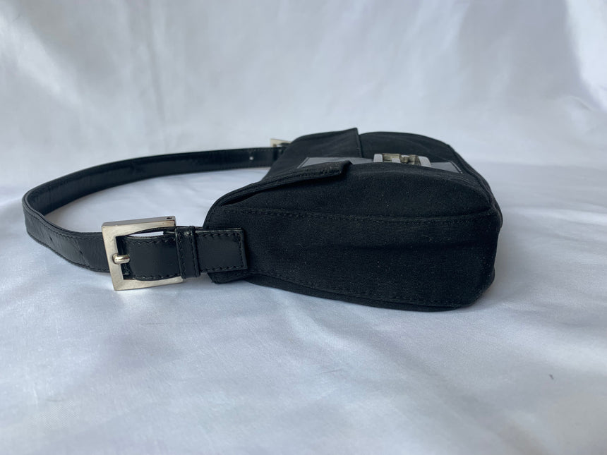 Sold FENDI Baguette Black Cloth Good Condition