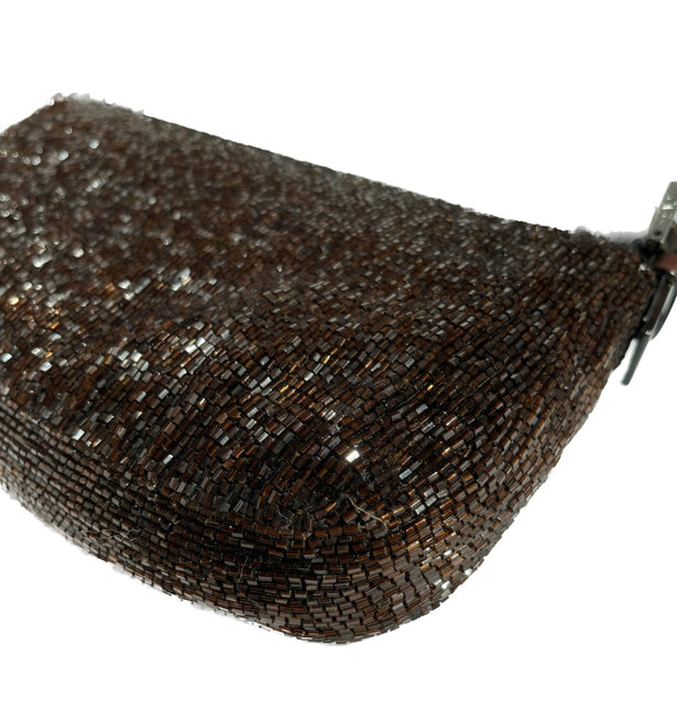 Sold FENDI Baguette chocolate brown beads excellent condition