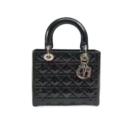 Sold Lady Dior Medium Bag Black Patent Leather (Part I)-Luxbags
