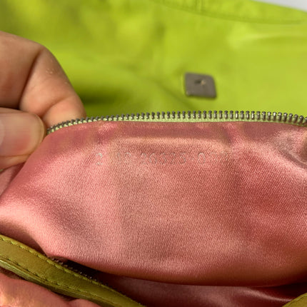 Sold Fendi Mamma Baguette Lime green lambskin leather