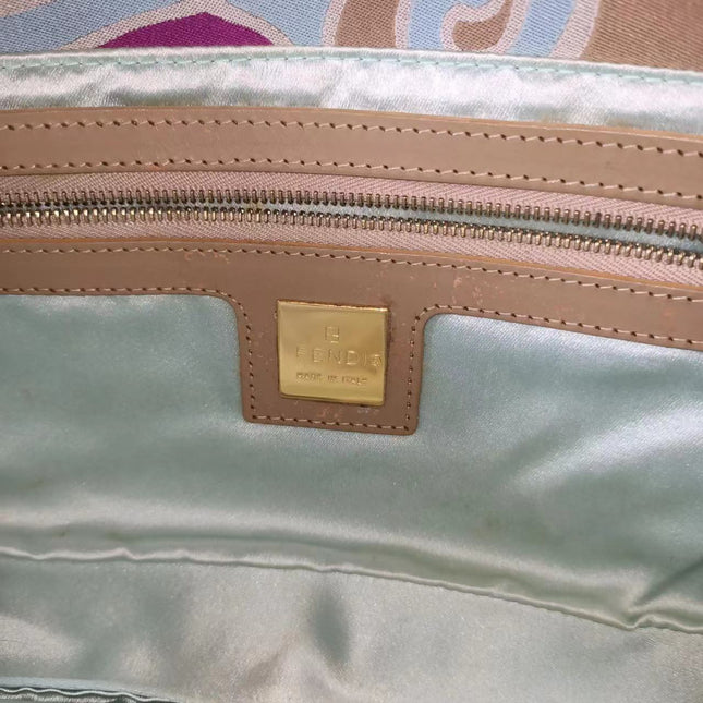 Sold FENDI Baguette Multicolor Silk with Psychedelic prints
