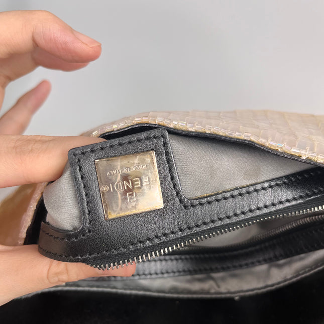 Sold Fendi Baguette in Cream Gold sequins