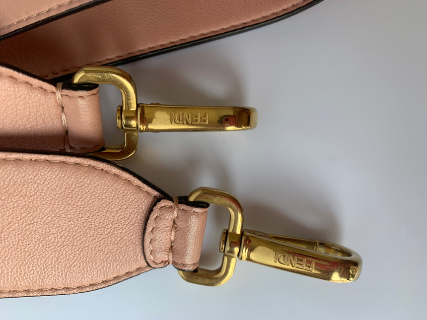 Sold FENDI Baguette Salmon Pink Leather 3D FF Motif Crossbody bag