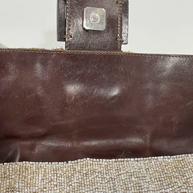 Sold FENDI Baguette White beads