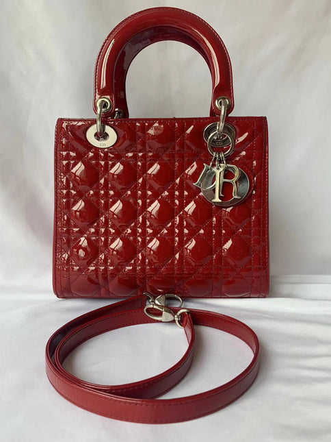 Sold Lady Dior Medium Red Patent Leather (France)