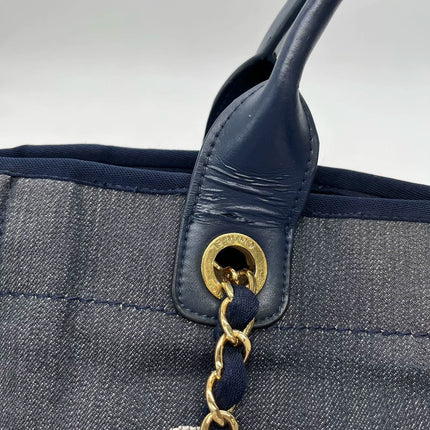 Sold Chanel Deauville Tote Medium White