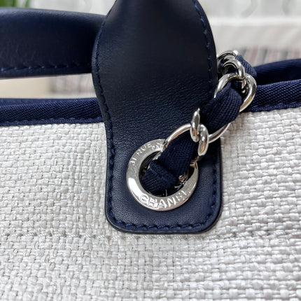 Sold Chanel Deauville Tote Medium White