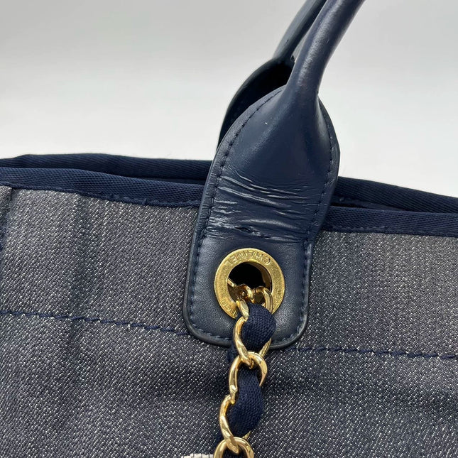 Sold Chanel Deauville Tote Denim Small