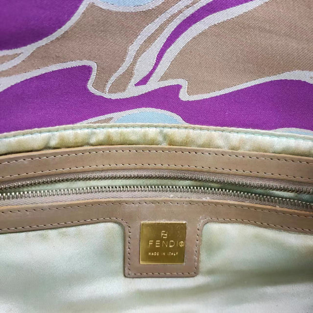 Sold FENDI Baguette Multicolor Silk with Psychedelic prints
