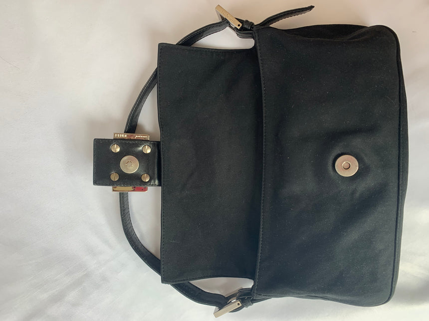 Sold FENDI Baguette Black Cloth Good Condition