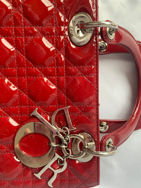 Sold Lady Dior Medium Red Patent Leather (France)