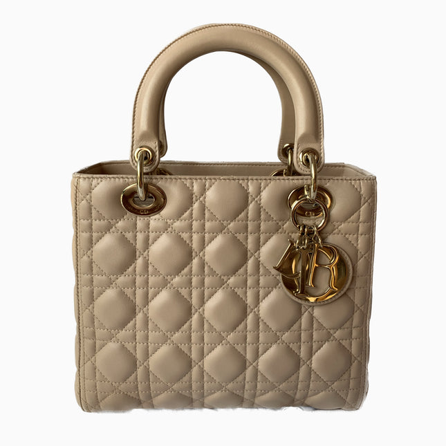 Sold Lady Dior Medium Bag Pink Cannage Leather-Luxbags
