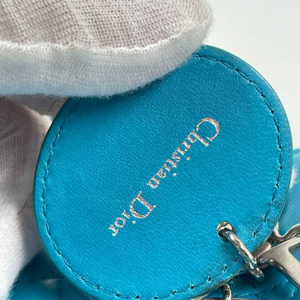 Sold Lady Dior Medium Bag Blue Cannage Lambskin Leather