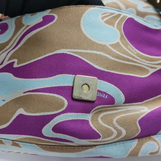 Sold FENDI Baguette Multicolor Silk with Psychedelic prints