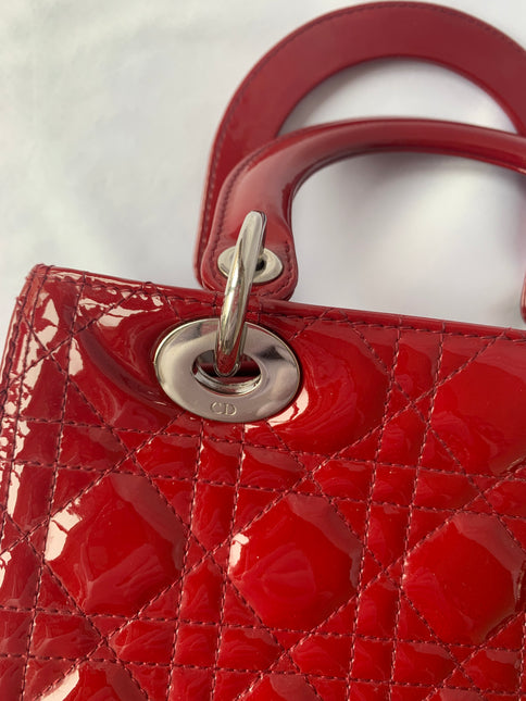 Sold Lady Dior Medium Red Patent Leather (France)