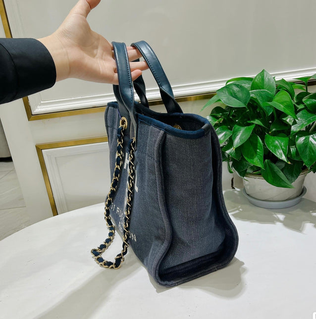 Sold Chanel Deauville Tote Denim Small
