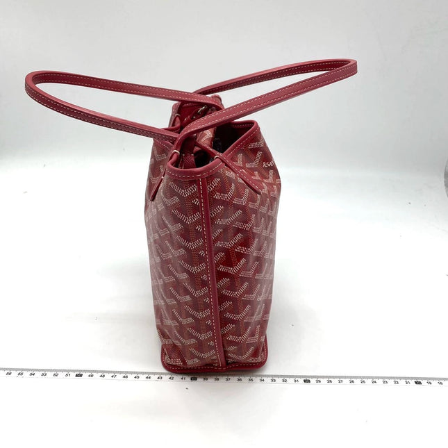 Sold Goyard Anjou Mini Tote Red/Maroon/Burgundy leather