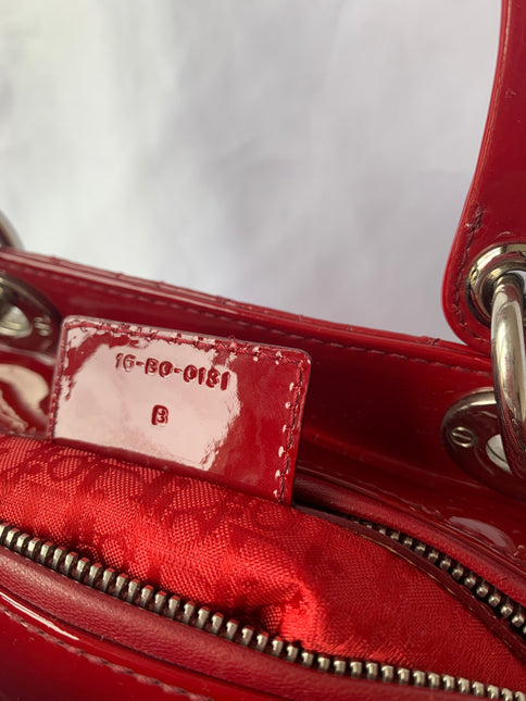 Sold Lady Dior Medium Red Patent Leather (France)