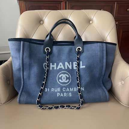 Sold Chanel Deauville Tote Denim Medium