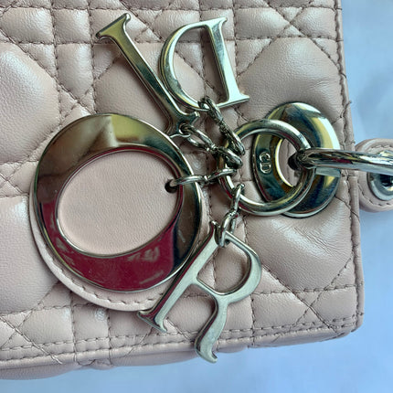 Sold Lady Dior Pink Cannage Leather Medium