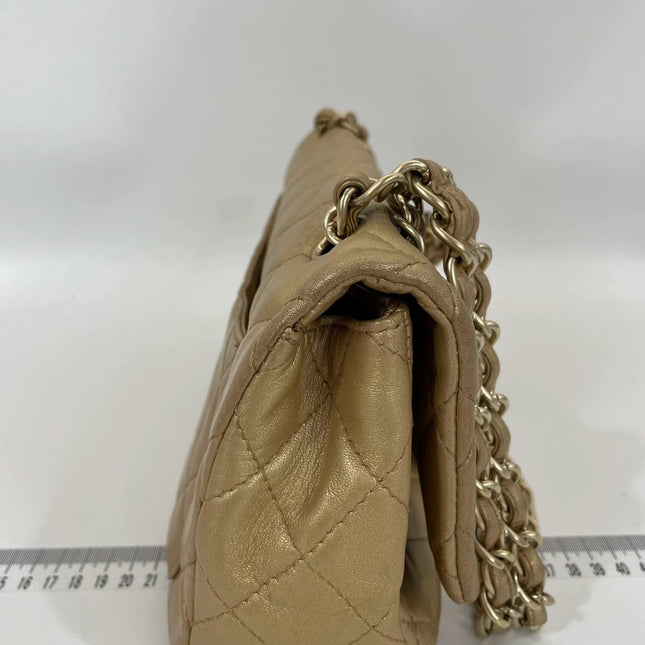 Sold Chanel Timeless/ Classic Flap Medium Gold Gem CC Turn lock