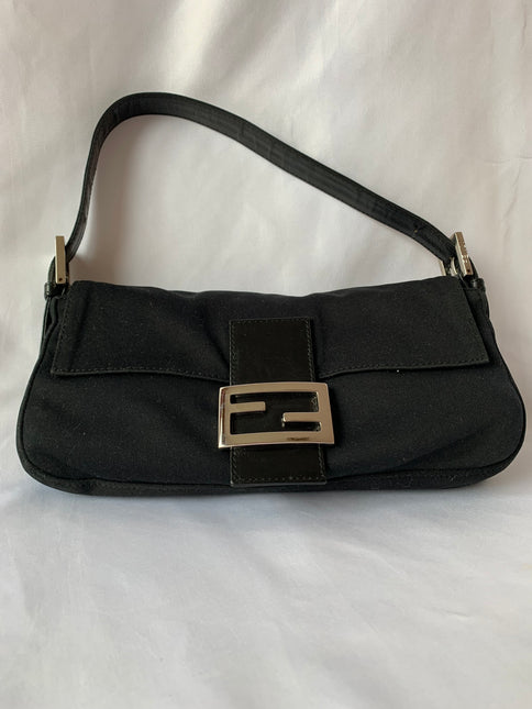 Sold FENDI Baguette Black Cloth
