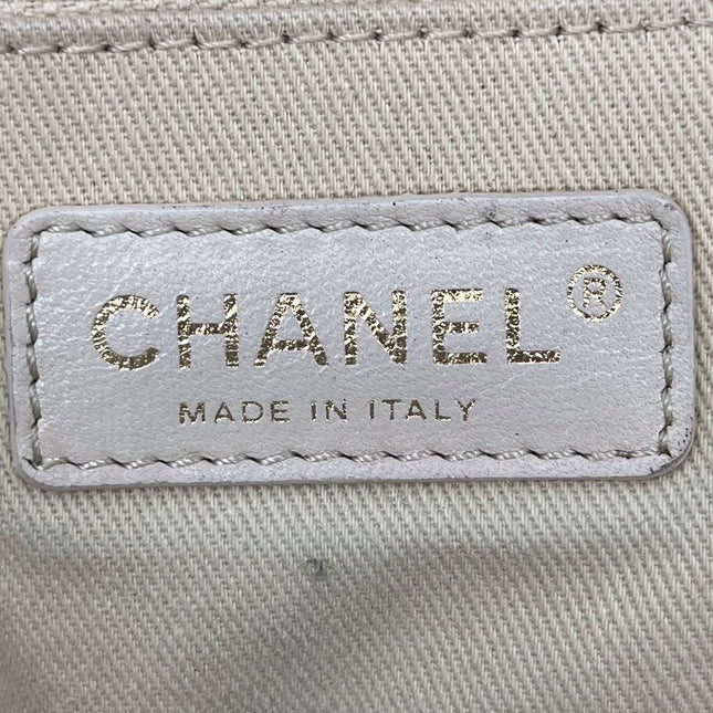 Sold Chanel Deauville Tote Medium White