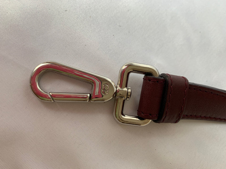 Sold Lady Dior Medium Burgundy Cannage Lambskin Leather with strap