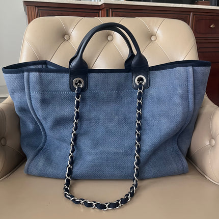 Sold Chanel Deauville Tote Denim Medium
