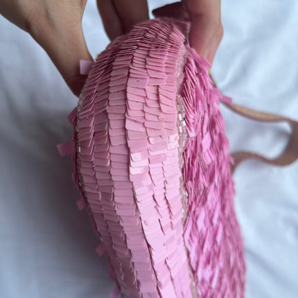 Sold Fendi Baguette Glitter Pink square sequins