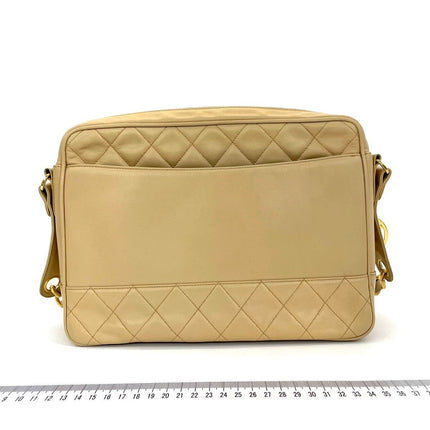 Chanel Camera Bag Beige with gold chains