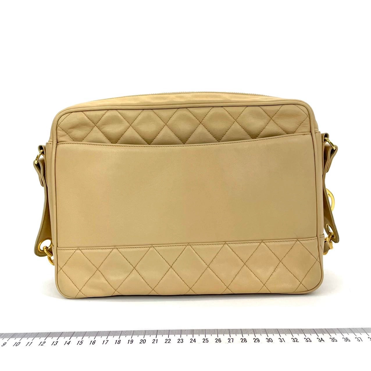 Chanel Classic Medium Flap Beige Clair Quilted Caviar Gold Hardware