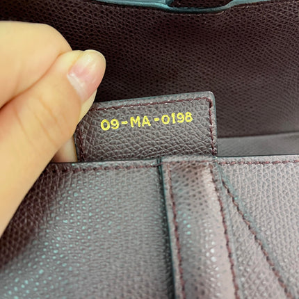 Sold Dior Saddle Maroon Medium Grained Leather Handbag with Strap