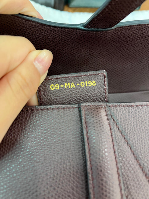 Sold Dior Saddle Maroon Medium Grained Leather Handbag with Strap