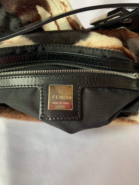 Sold Fendi Baguette Shoulderbag Ponyhair calfskin with metal plates