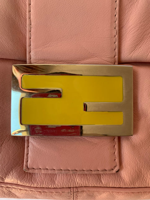 Sold FENDI Baguette Pink Lambskin Leather
