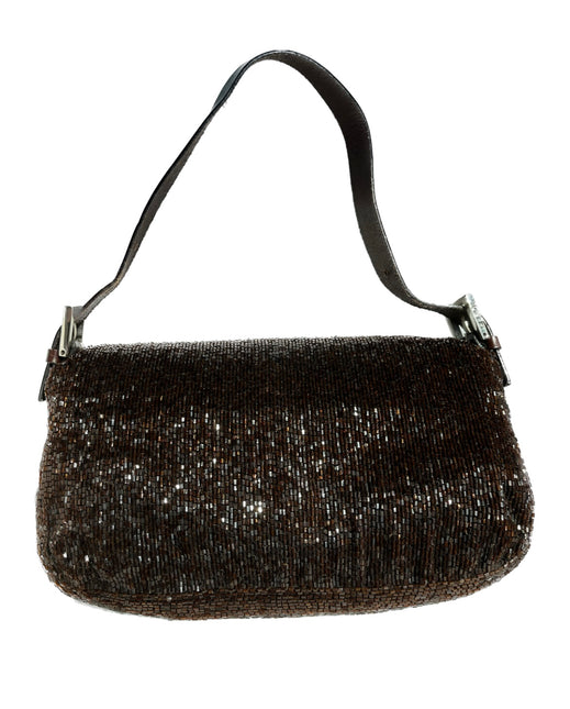 Sold FENDI Baguette chocolate brown beads excellent condition
